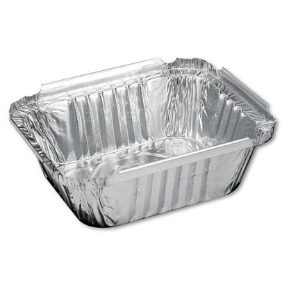 Aluminum Oblong Container, 1-lb Capacity, 4.56 X 5.56 X 1.63, Silver, 1,000/carton