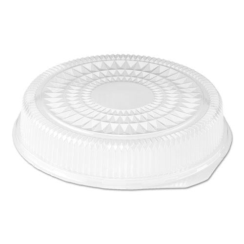 Plastic Dome Lid, Round, Embossed, Fits 212/213, 16" Diameter, Clear, 25/carton