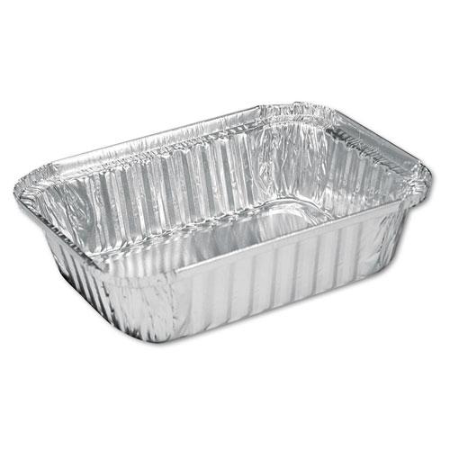 Aluminum Oblong Pan, 1.5-lb Capacity, 5.13 X 7.06 X 1.69, Silver, 500/carton