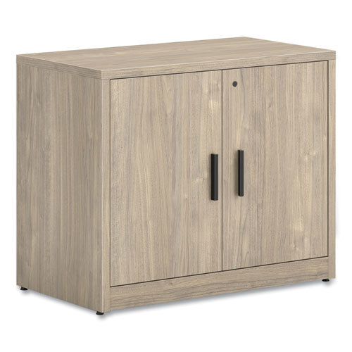 10500 Series Storage Cabinet With Doors, Two Shelves, 36" X 20" X 29.5", Kingswood Walnut