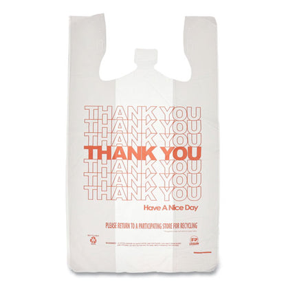 Thank You Bags, 13" X 23" X 23", Red/white, 1,000/carton