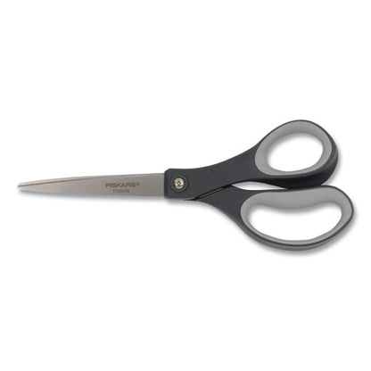 Everyday Titanium Softgrip Scissors, 8" Long, 3.1" Cut Length, Dark Gray Straight Handle