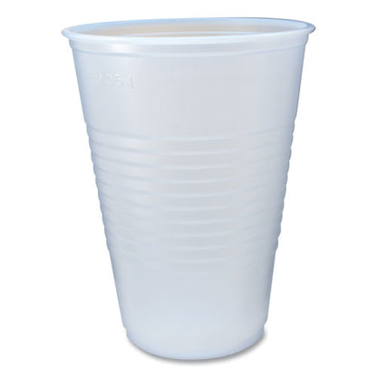 Rk Ribbed Cold Drink Cups, 14 Oz, Clear, 50/sleeve, 20 Sleeves/carton