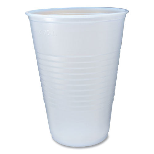 Rk Ribbed Cold Drink Cups, 14 Oz, Clear, 50/sleeve, 20 Sleeves/carton