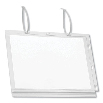 Water Resistant Sign Holder Pockets With Cable Ties, 8.5 X 11, Clear Frame, 5/pack