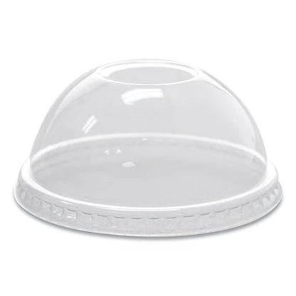 Pet Lids, Fits 8 Oz To 10 Oz Cold Cups, Dome Lid, Clear, 1,000/carton