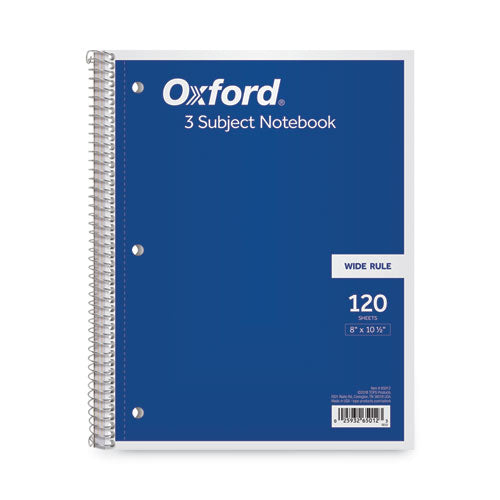 Coil-lock Wirebound Notebooks, 3-hole Punched, 3-subject, Wide/legal Rule, Randomly Assorted Covers, (120) 10.5 X 8 Sheets