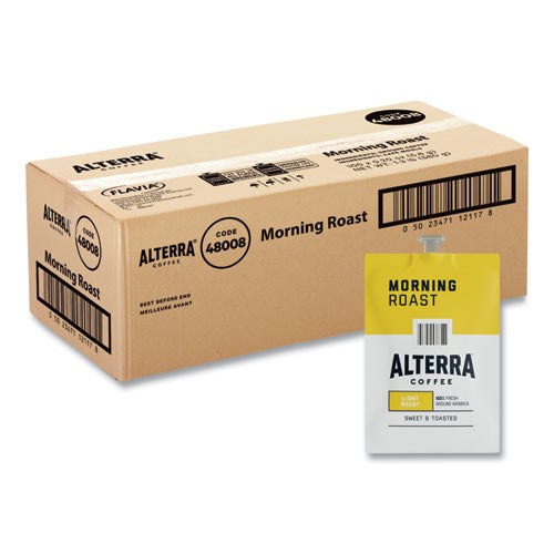 Alterra Morning Roast Coffee Freshpack, Morning Roast, 0.28 Oz Pouch, 100/carton