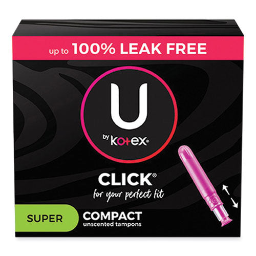 U By Kotex Click Compact Tampons, Regular, 32/pack