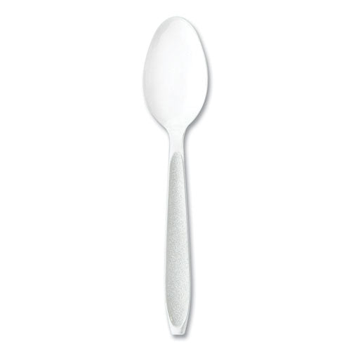 Impress Heavyweight Full-length Polystyrene Cutlery, Teaspoon, White, 100/box