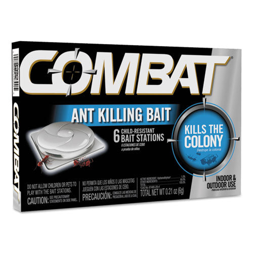 Combat Ant Killing System, Child-resistant, Kills Queen And Colony, 6/box