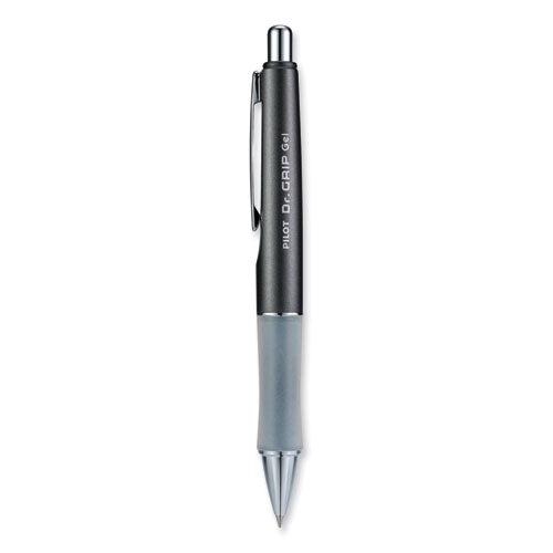 Dr. Grip Limited Gel Pen, Retractable, Fine 0.7 Mm, Black Ink, Charcoal Gray Barrel