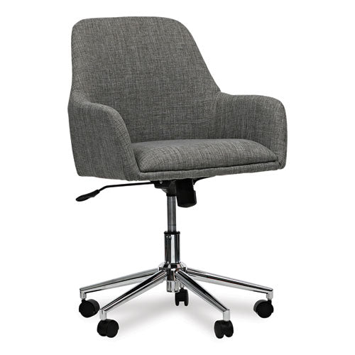 Mid-century Task Chair, Supports Up To 275 Lb, 18.9" To 22.24" Seat Height, Gray Seat, Gray Back