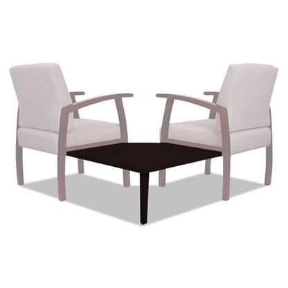 Alera Reception Lounge 700 Series Gang Table, Corner, 27.5w X 27.5d X 13.13h, Mahogany