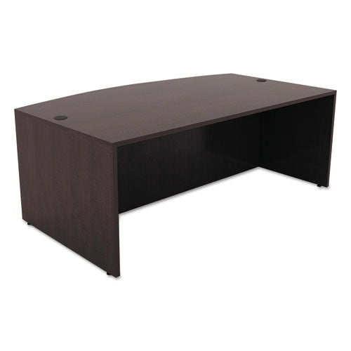 Alera Valencia Series Bow Front Desk Shell, 71" X 41.38" X 29.63", Espresso