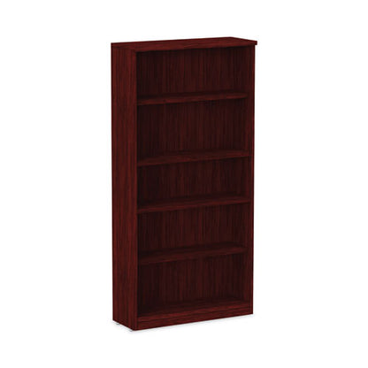 Alera Valencia Series Bookcase, Five-shelf, 31.75w X 14d X 64.75h, Mahogany