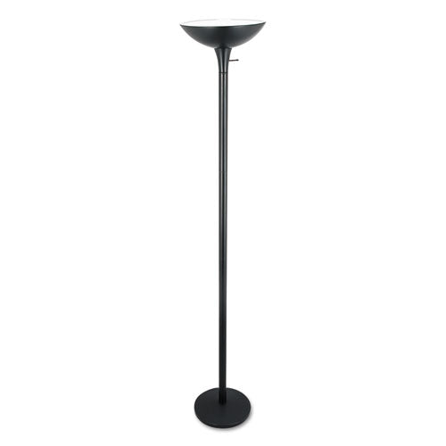 Torchier Floor Lamp, 12.5w X 12.5d X 72h, Matte Black