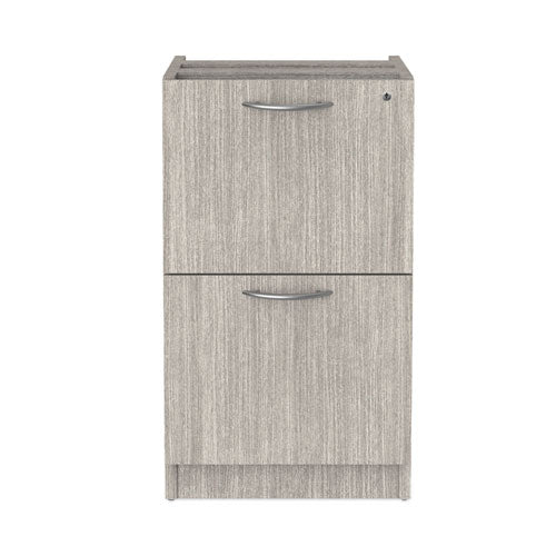 Alera Valencia Series Full Pedestal File, Left Or Right, 2 Legal/letter-size File Drawers, Gray, 15.63" X 20.5" X 28.5"