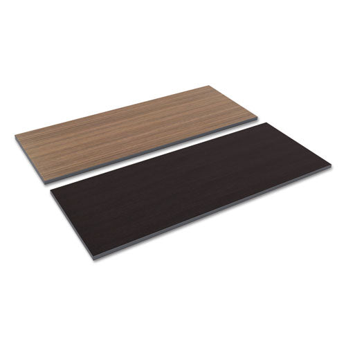 Reversible Laminate Table Top, Rectangular, 59.38w X 23.63d, Espresso/walnut