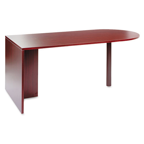 Alera Valencia Series D-top Desk, 71" X 35.5" X 29.63", Mahogany