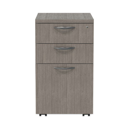 Alera Valencia Series Mobile Pedestal File, Left/right, 3-drawer: Box/box/file, Legal/letter, Gray, 15.88 X 20.5 X 28.39