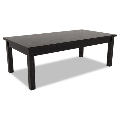 Alera Valencia Series Occasional Table, Rectangle, 47.25w X 19.13d X 16.38h, Black