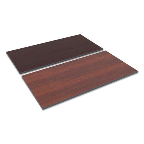 Reversible Laminate Table Top, Rectangular, 59.38w X 29.5,medium Cherry/mahogany