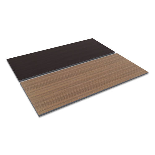 Reversible Laminate Table Top, Rectangular, 71.5w X 29.5d, Espresso/walnut