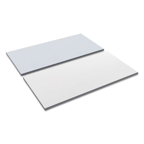 Reversible Laminate Table Top, Rectangular, 47.63w X 23.63d, White/gray