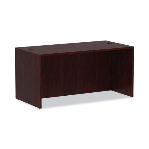 Alera Valencia Series Straight Front Desk Shell, 59.13" X 29.5" X 29.63", Mahogany