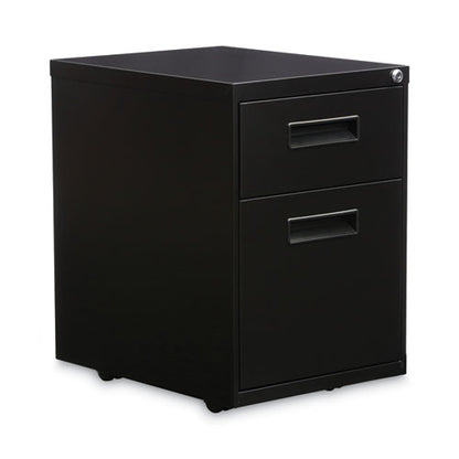 File Pedestal, Left Or Right, 2-drawers: Box/file, Legal/letter, Black, 14.96" X 19.29" X 21.65"