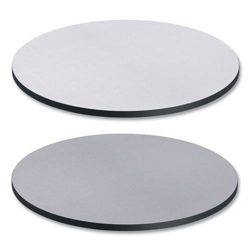 Reversible Laminate Table Top, Round, 35.5" Diameter, White/gray