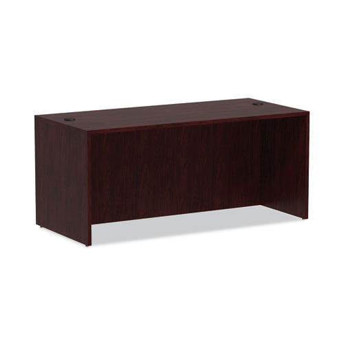 Alera Valencia Series Straight Front Desk Shell, 65" X 29.5" X 29.63", Mahogany