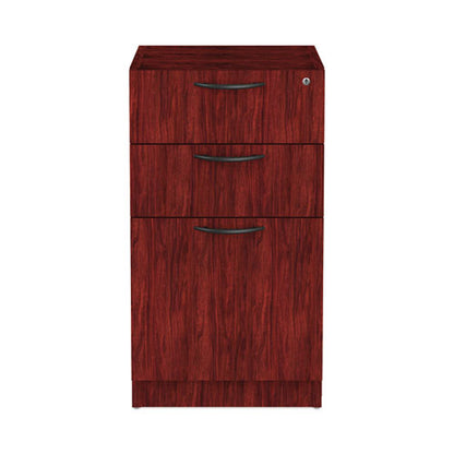 Alera Valencia Series Full Pedestal File, Left/right, 3-drawers: Box/box/file, Legal/letter, Mahogany, 15.63" X 20.5" X 28.5"