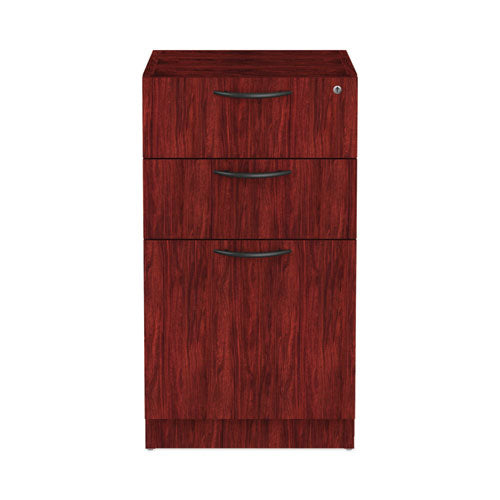 Alera Valencia Series Full Pedestal File, Left/right, 3-drawers: Box/box/file, Legal/letter, Mahogany, 15.63" X 20.5" X 28.5"