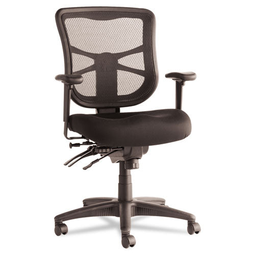 Alera Elusion Series Mesh Mid-back Multifunction Chair, Supports Up To 275 Lb, 17.7" To 21.4" Seat Height, Black