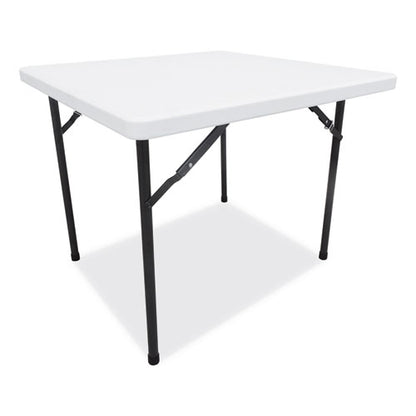 Square Plastic Folding Table, 36w X 36d X 29.25h, White