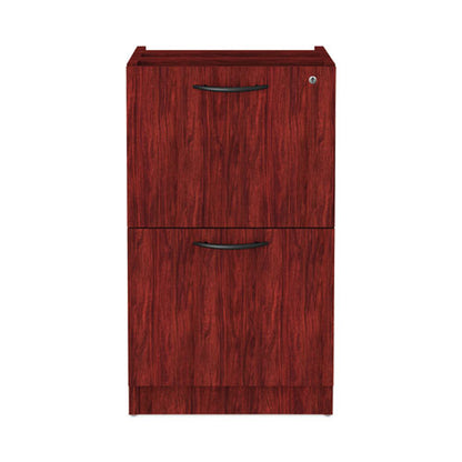 Alera Valencia Series Full Pedestal File, Left Or Right, 2 Legal/letter-size File Drawers, Mahogany, 15.63" X 20.5" X 28.5"