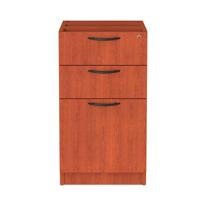 Alera Valencia Series Full Pedestal File, Left/right, 3-drawers: Box/box/file, Legal/letter, Cherry, 15.63" X 20.5" X 28.5"