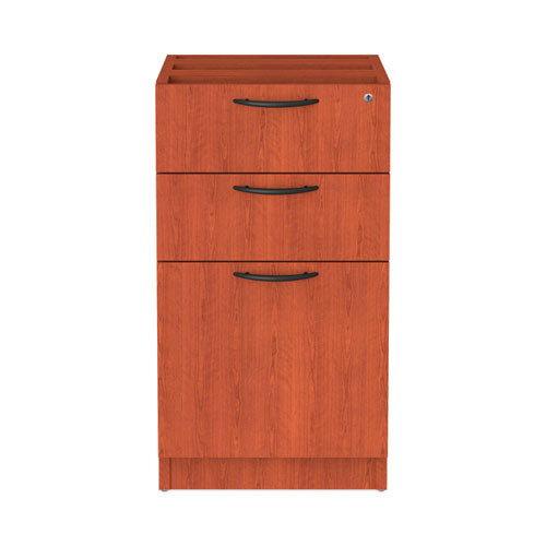 Alera Valencia Series Full Pedestal File, Left/right, 3-drawers: Box/box/file, Legal/letter, Cherry, 15.63" X 20.5" X 28.5"