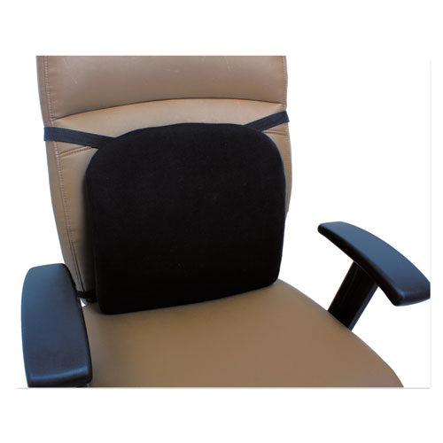 Cooling Gel Memory Foam Backrest, Two Adjustable Chair-back Straps, 14.13 X 14.13 X 2.75, Black