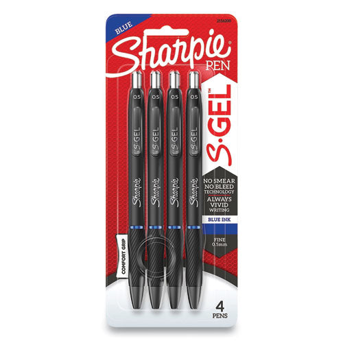 Pen,gel,fine,4pk,be