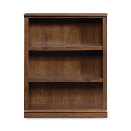 Select Collection Bookcase, Three-shelf, 35.27w X 13.3d X 43.78h, Oiled Brown