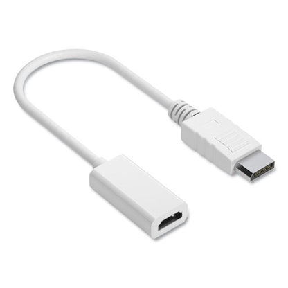 Displayport To Hdmi Adapter, 6", White