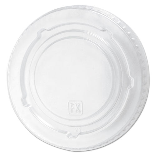 Kal-clear/nexclear Drink Cup Lids, Flat Lid With No Slot, Fits 12 To 20 Oz Cold Cups, Clear, 1,000/carton