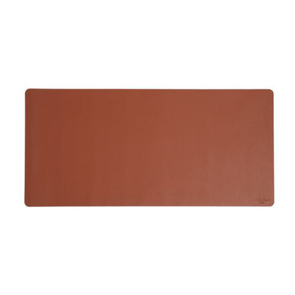 Vegan Leather Desk Pads, 36" X 17", Brown