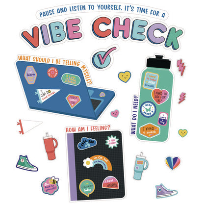 Decorative Bulletin Board Set, We Stick Together Vibe Check, 51 Pieces