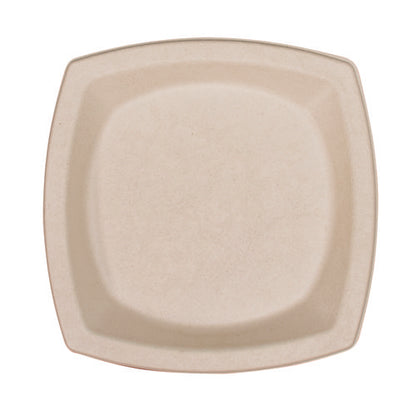 Compostable Fiber Dinnerware, Proplanet Seal, Plate, 8.25 X 8.25, Tan, 500/carton