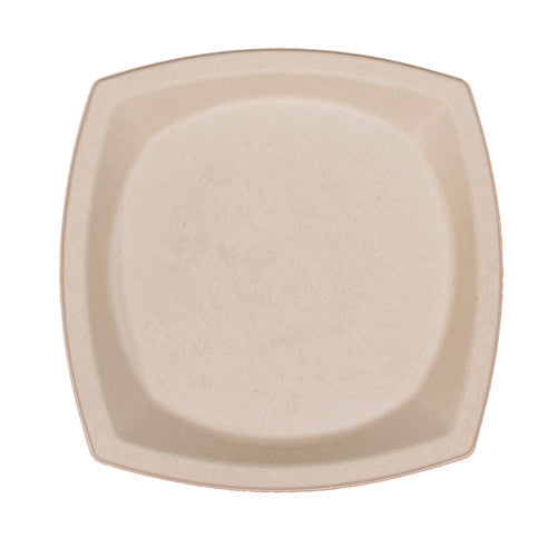 Compostable Fiber Dinnerware, Proplanet Seal, Plate, 10 X 10, Tan, 500/carton