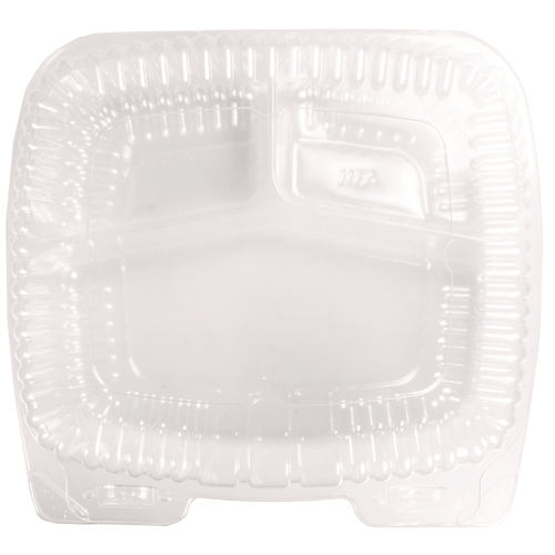 Handi-lock Three-compartment Food Container, 8 X 3 X 8.87, Clear, Plastic, 250/carton